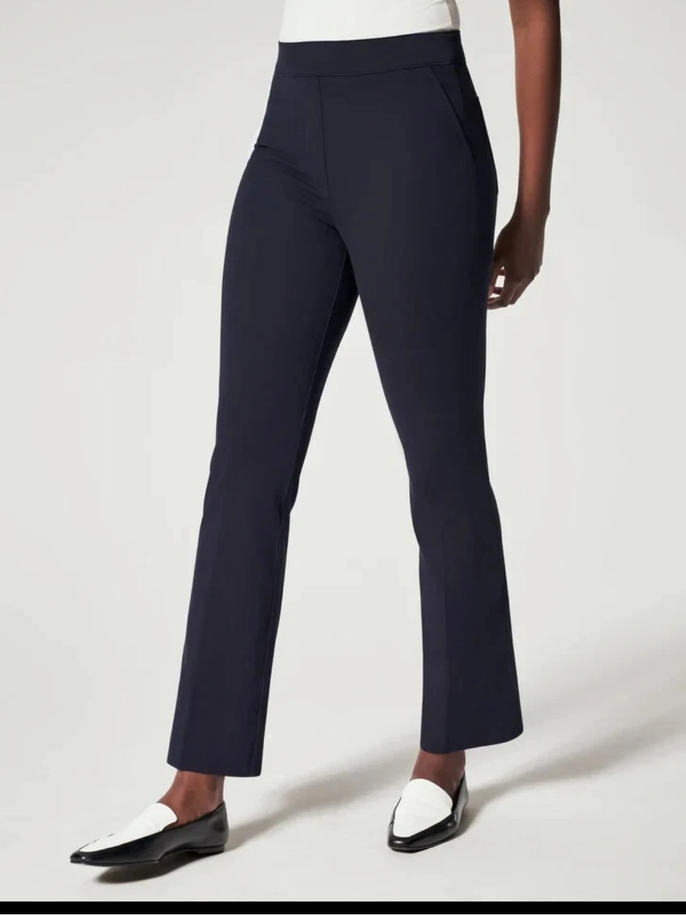 SPANX On-the-Go Polished Kick Flare Pant in navy